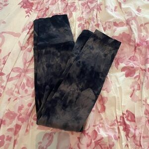 lululemon athletica Black Tie-Dye Leggings